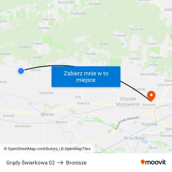 Grądy Świerkowa 02 to Bronisze map