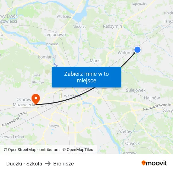 Duczki - Szkoła to Bronisze map