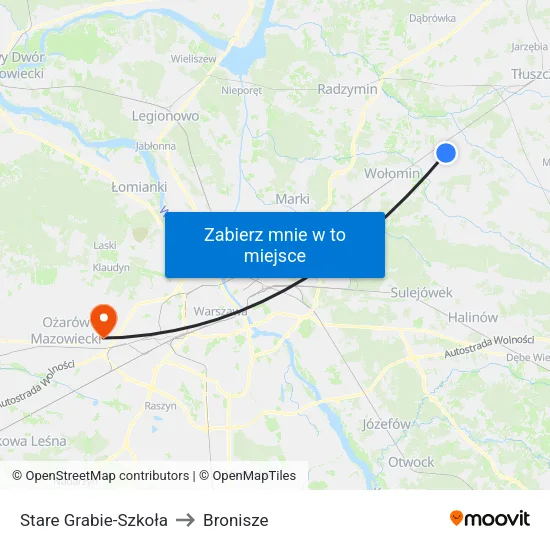 Stare Grabie - Szkoła to Bronisze map