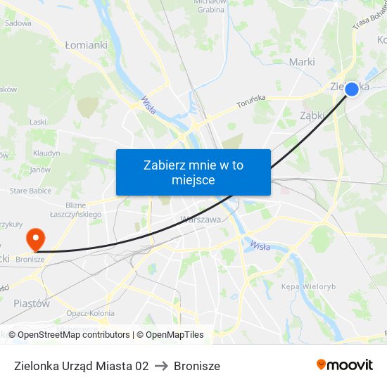 Zielonka Urząd Miasta 02 to Bronisze map