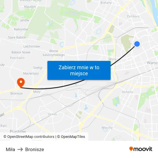 Miła to Bronisze map