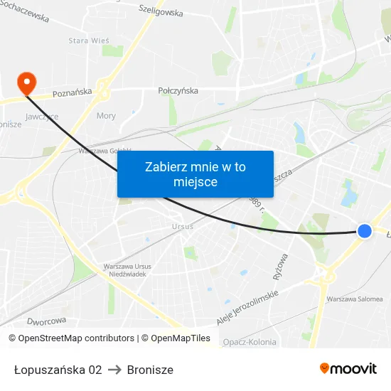 Łopuszańska 02 to Bronisze map