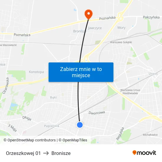 Orzeszkowej 01 to Bronisze map