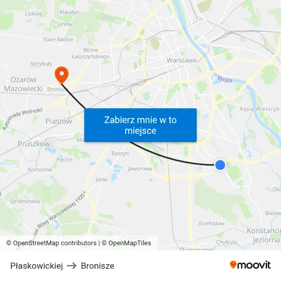 Płaskowickiej to Bronisze map