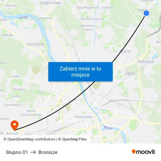 Słupno 01 to Bronisze map