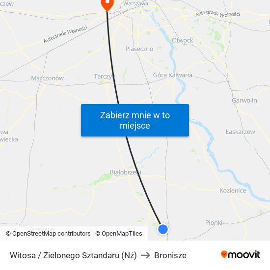 Witosa / Zielonego Sztandaru (Nż) to Bronisze map