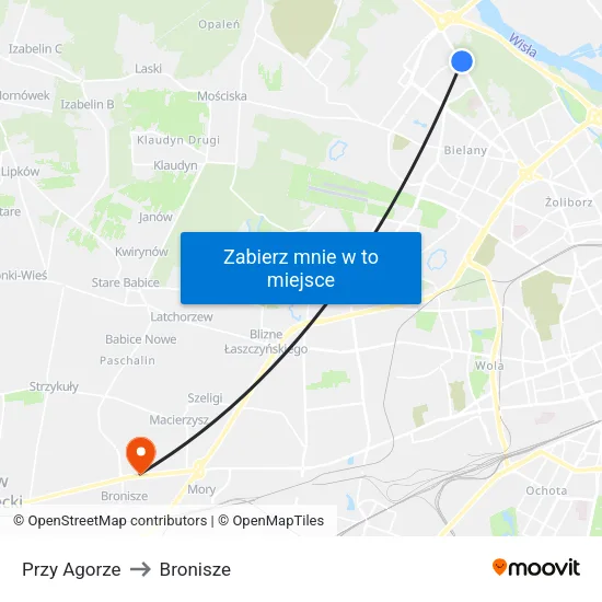 Przy Agorze to Bronisze map
