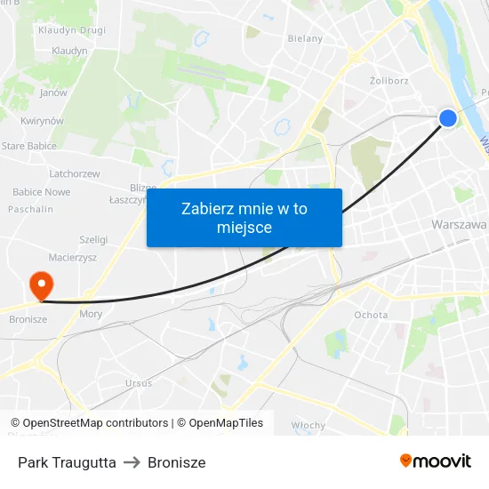Park Traugutta to Bronisze map