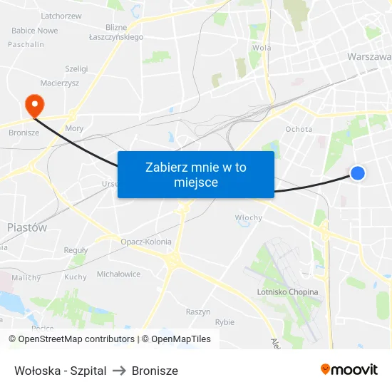 Wołoska - Szpital to Bronisze map