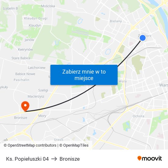 Ks. Popiełuszki 04 to Bronisze map