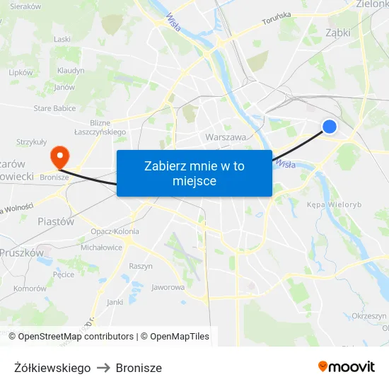 Żółkiewskiego to Bronisze map