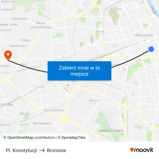 Pl. Konstytucji to Bronisze map