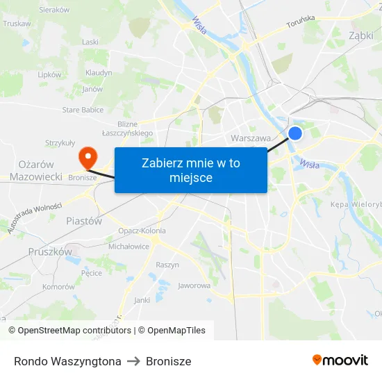 Rondo Waszyngtona to Bronisze map