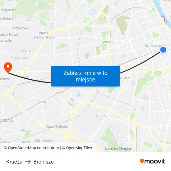 Krucza to Bronisze map