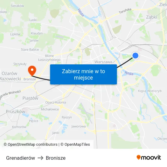 Grenadierów to Bronisze map