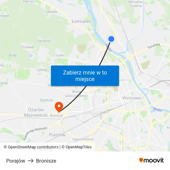 Porajów to Bronisze map