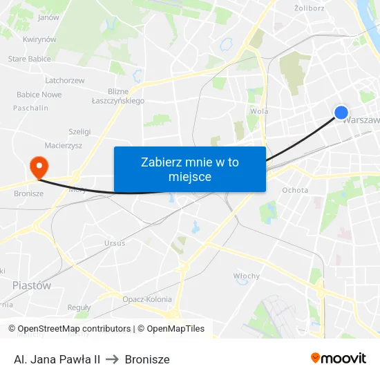 Al. Jana Pawła II to Bronisze map