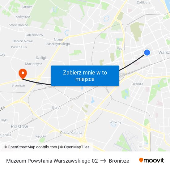 Muzeum Powstania Warszawskiego 02 to Bronisze map