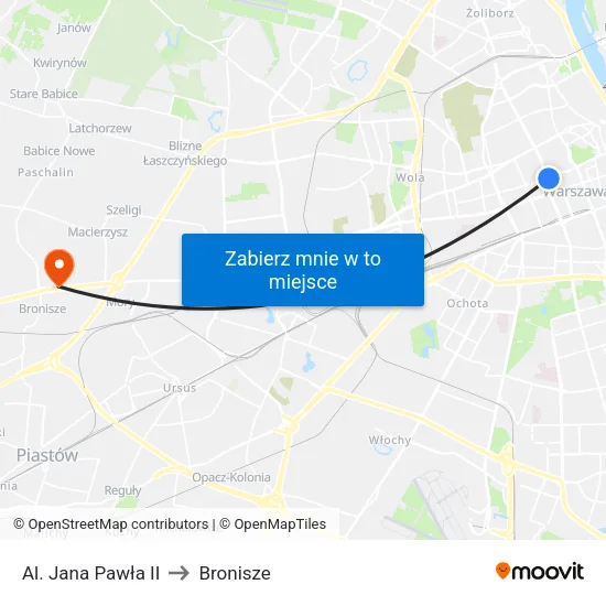 Al. Jana Pawła II to Bronisze map