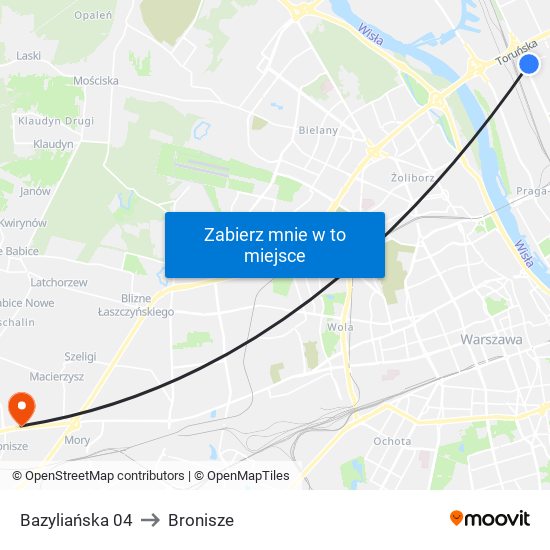 Bazyliańska 04 to Bronisze map