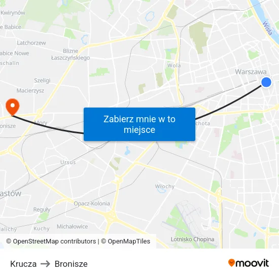 Krucza to Bronisze map