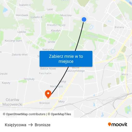 Księżycowa to Bronisze map