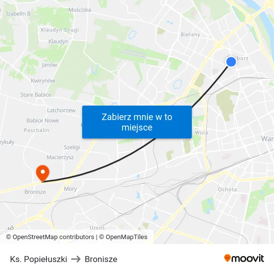 Ks. Popiełuszki to Bronisze map