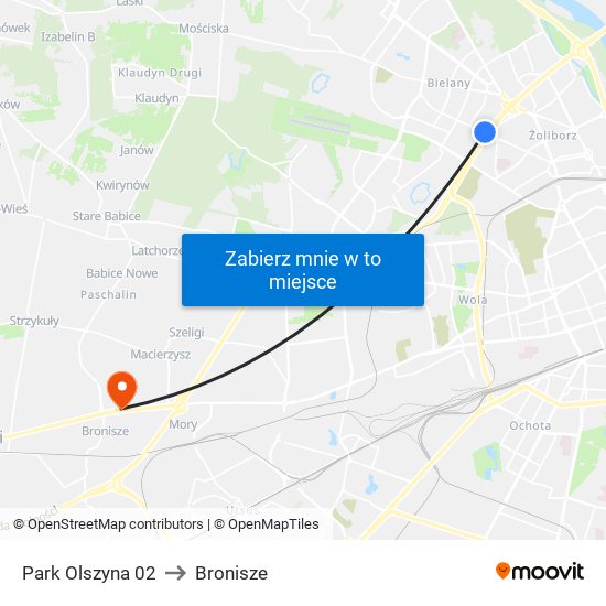Park Olszyna 02 to Bronisze map