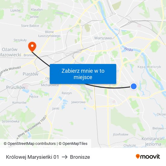 Królowej Marysieńki 01 to Bronisze map