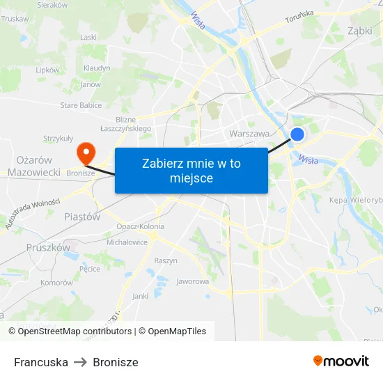 Francuska to Bronisze map