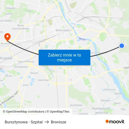 Bursztynowa - Szpital to Bronisze map