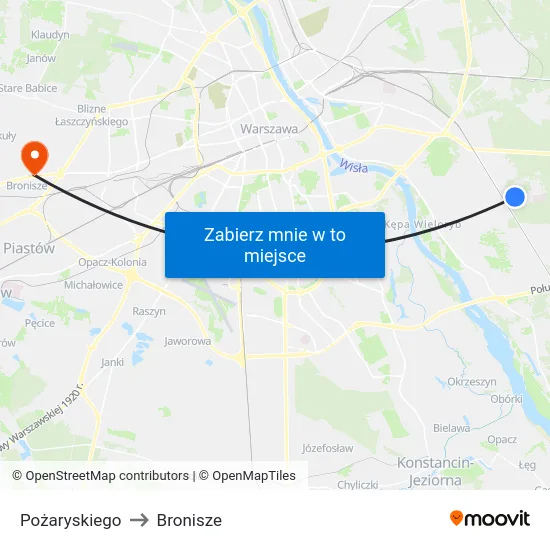 Pożaryskiego to Bronisze map