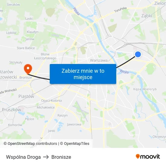 Wspólna Droga to Bronisze map