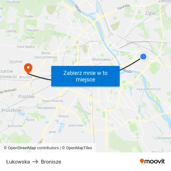 Łukowska to Bronisze map