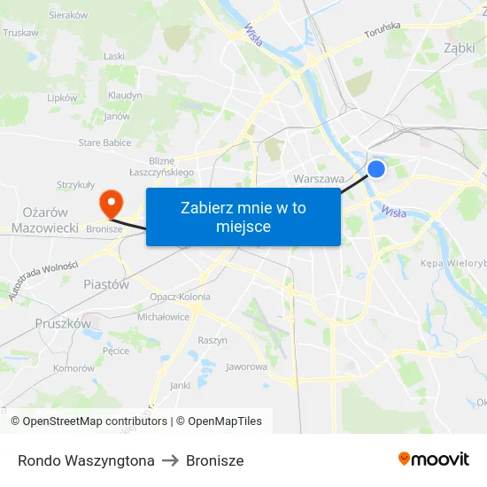 Rondo Waszyngtona to Bronisze map