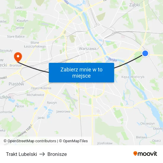 Trakt Lubelski to Bronisze map