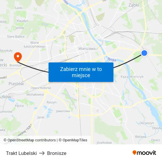 Trakt Lubelski to Bronisze map