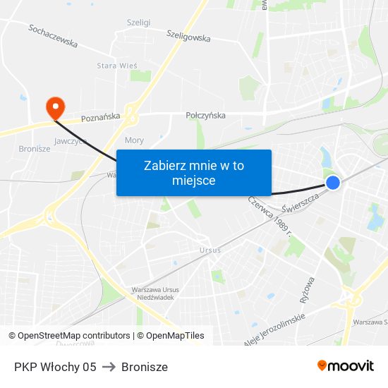 PKP Włochy 05 to Bronisze map