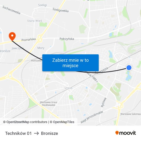 Techników 01 to Bronisze map