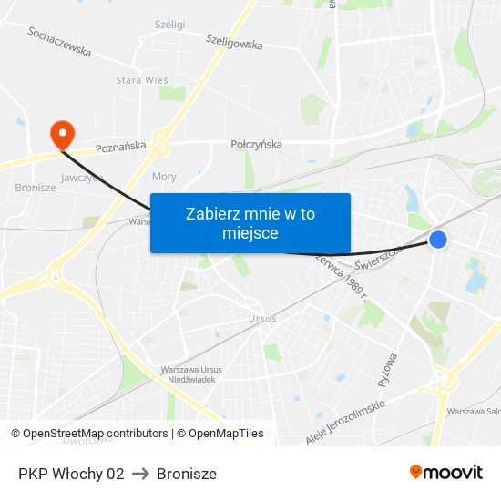 PKP Włochy 02 to Bronisze map