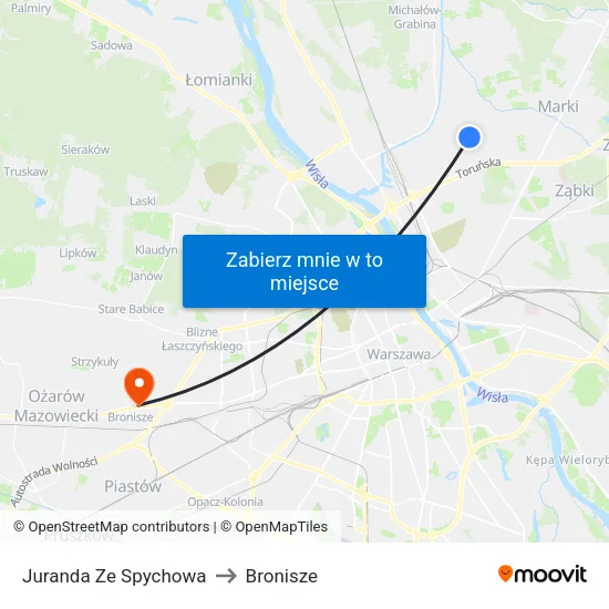 Juranda Ze Spychowa to Bronisze map