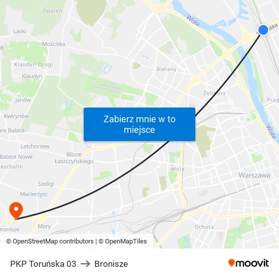 PKP Toruńska 03 to Bronisze map