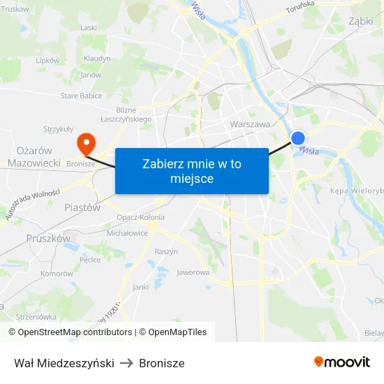 Wał Miedzeszyński to Bronisze map