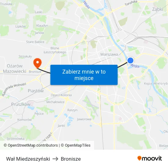 Wał Miedzeszyński to Bronisze map