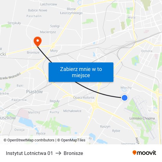 Instytut Lotnictwa 01 to Bronisze map