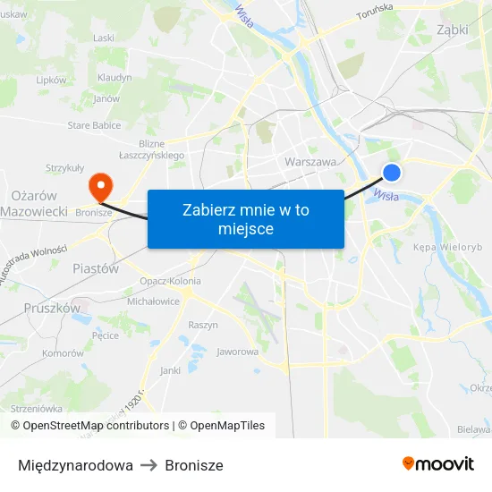 Międzynarodowa to Bronisze map