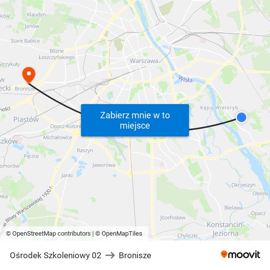 Ośrodek Szkoleniowy 02 to Bronisze map