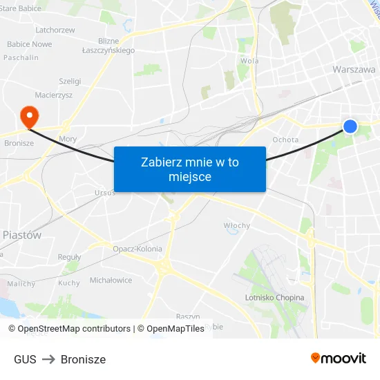 GUS to Bronisze map