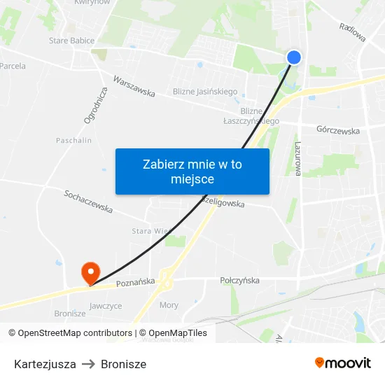 Kartezjusza to Bronisze map