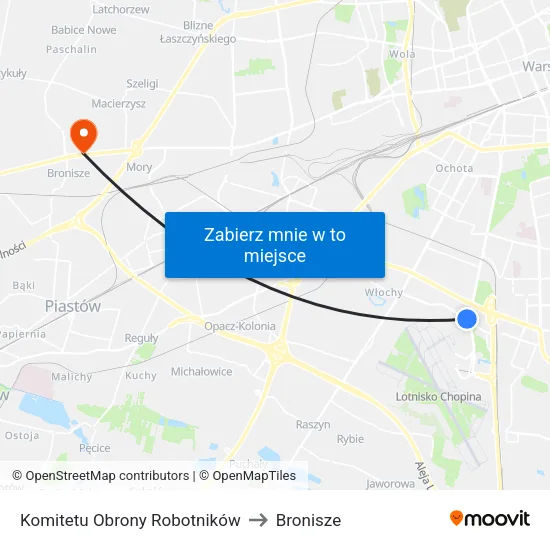 Komitetu Obrony Robotników to Bronisze map
